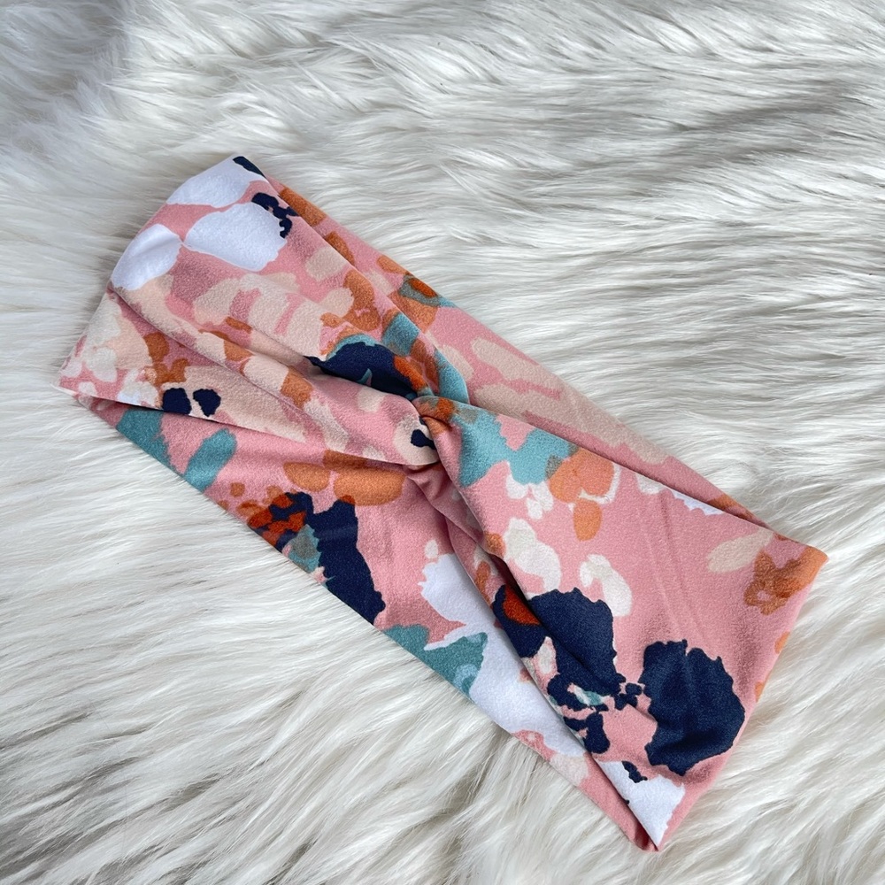 Soft Mauve Print Turban Headband, Turbans